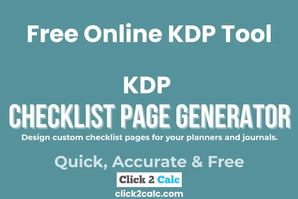 Checklist Page Generator