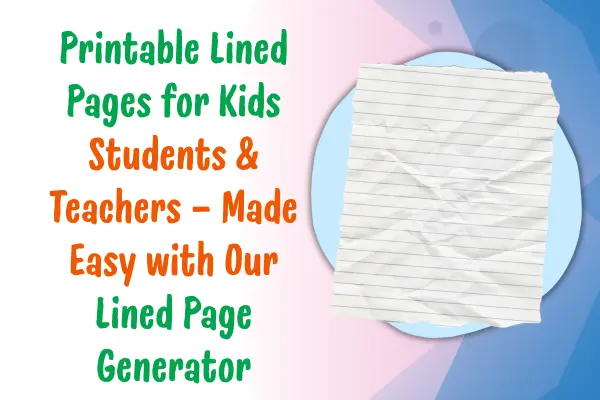 lined page generator for kdp