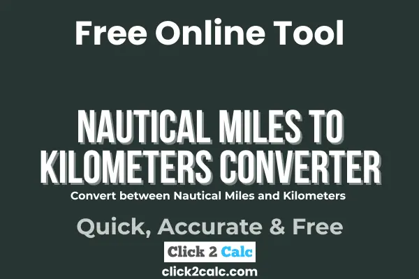 Nautical Miles to Kilometers Converter