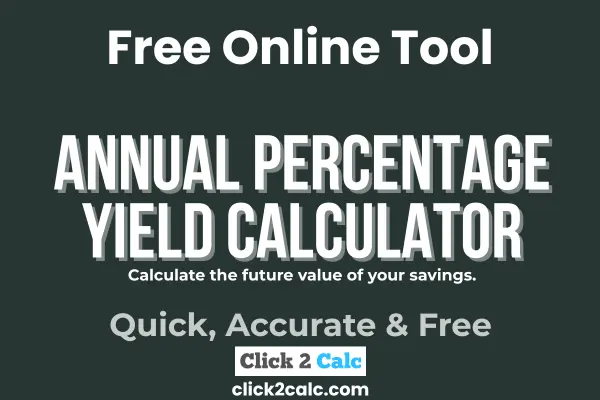 Annual Percentage Yield Calculator