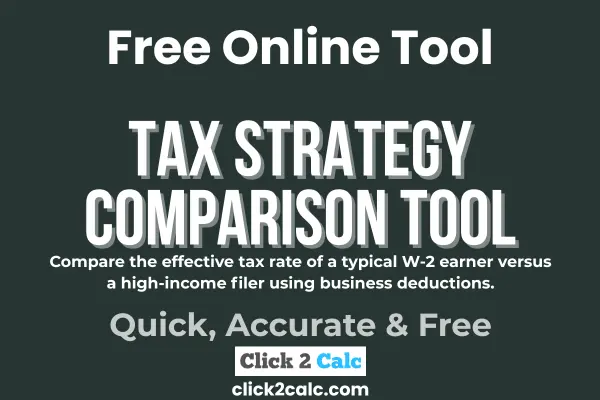 Tax Strategy Comparison Tool