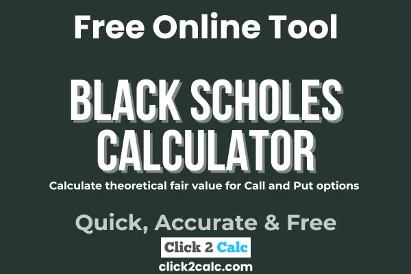 Black Scholes Calculator